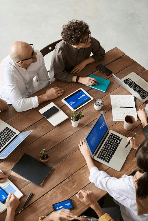 IT consulting team collaborating on strategy